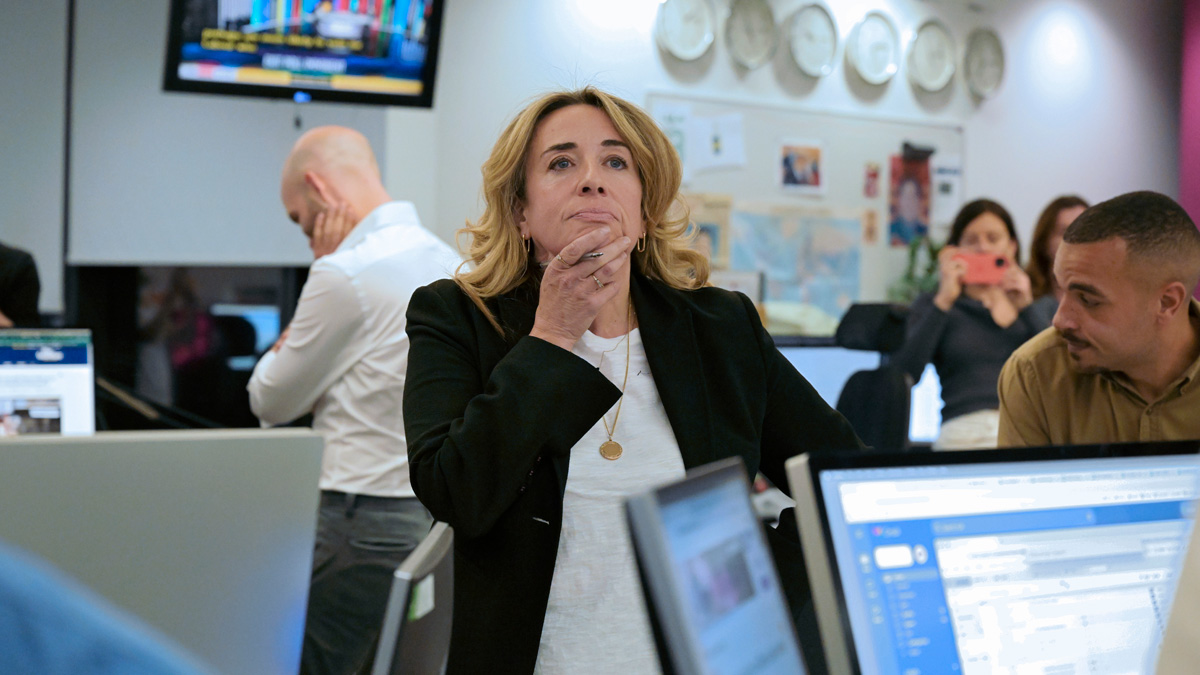 Kath Viner in the newsroom