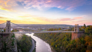 Aerial view of Clifton Down Bristol UK