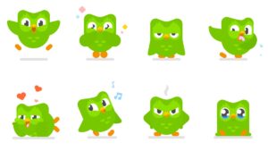 Duolingo's iconic cartoon character