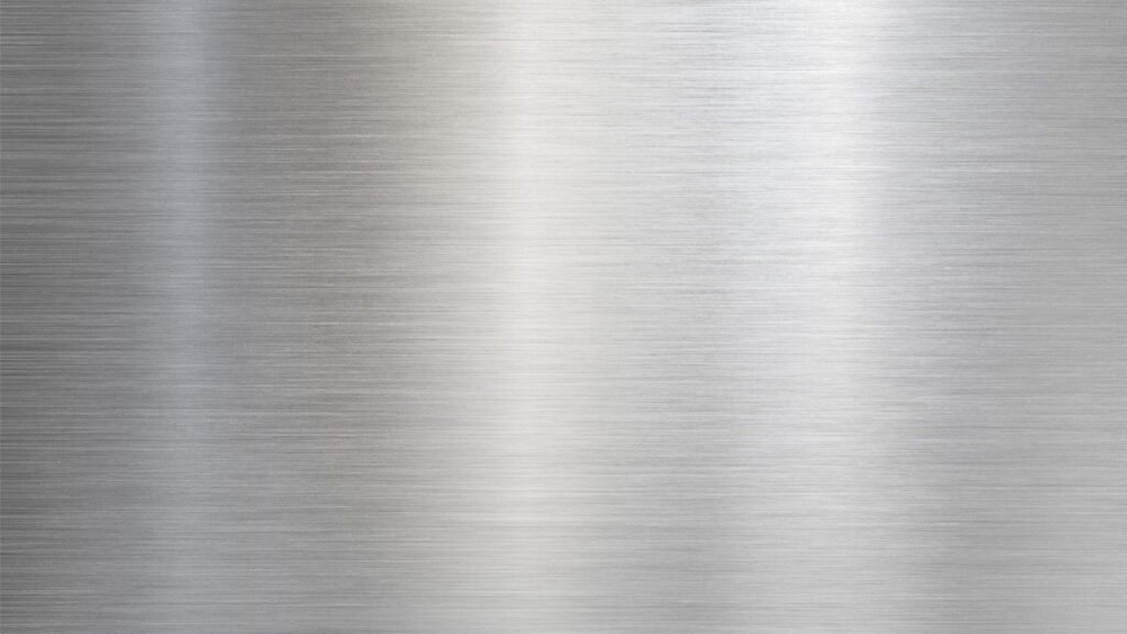 Fine brushed wide metal steel or aluminum plate