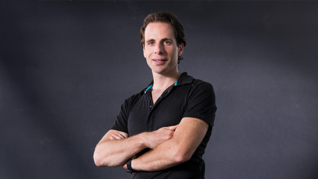 Scottish cyclist, adventurer, broadcaster, documentary maker and author Mark Beaumont at the Edinburgh International Book Festival