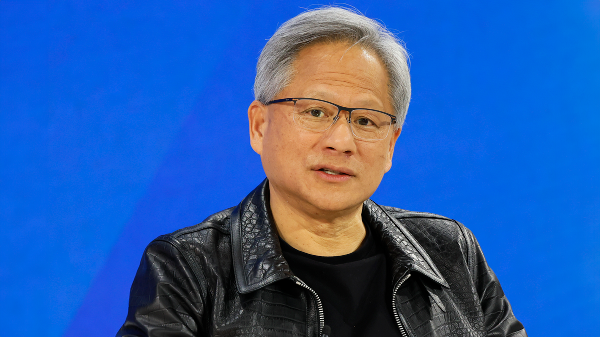 Founder and CEO of NVIDIA Jensen Huang speaks during the New York Times annual DealBook summit