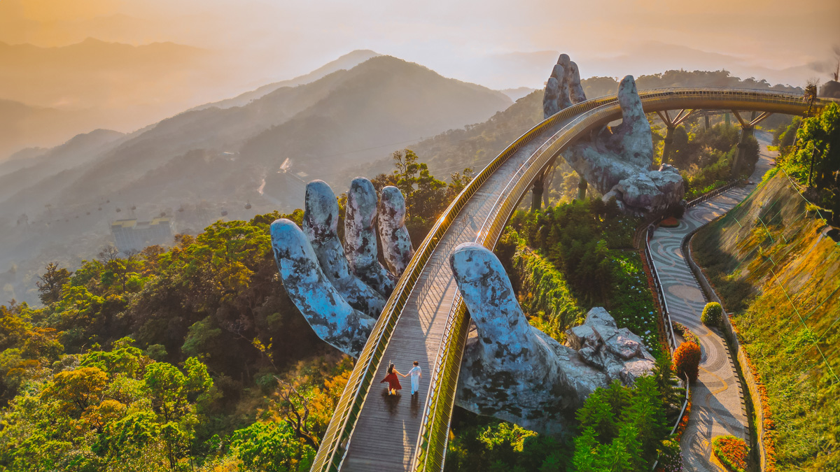 Golden Bridge in Bana hills, Danang Vietnam