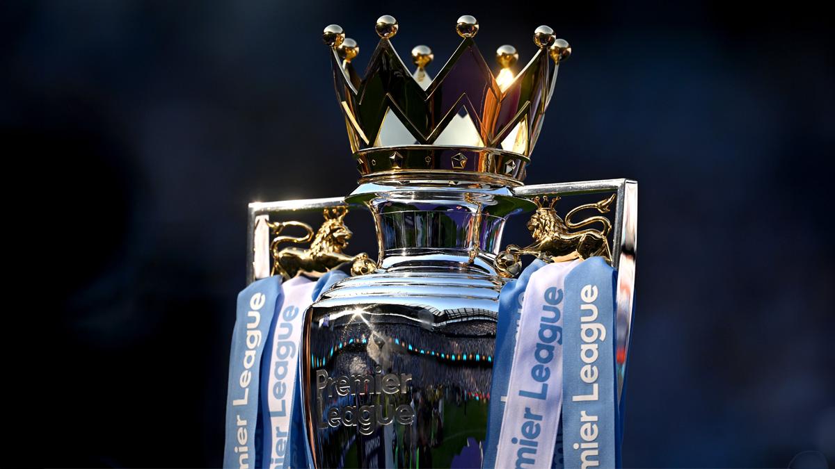 The Premier League trophy