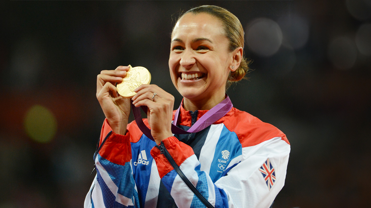 Jessica Ennis-Hill winning gold at the London 2012 Olympic Games