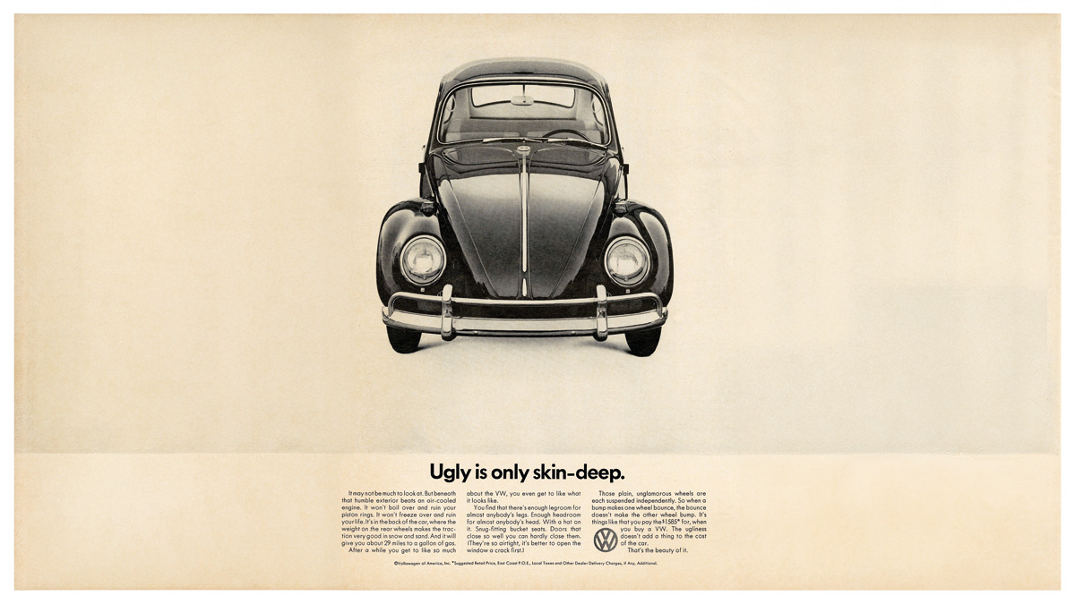 Volkswagen's "Ugly is only skin-deep" advert is an example of The Praftfall effect