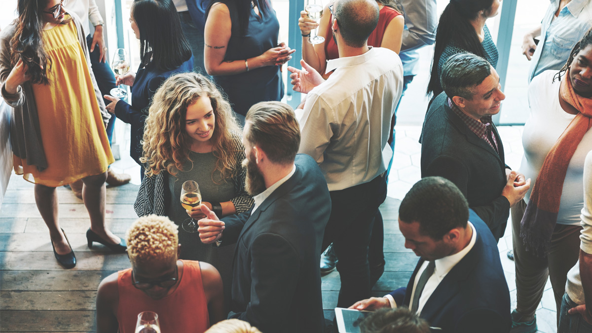 Diverse group of business people having a meetup